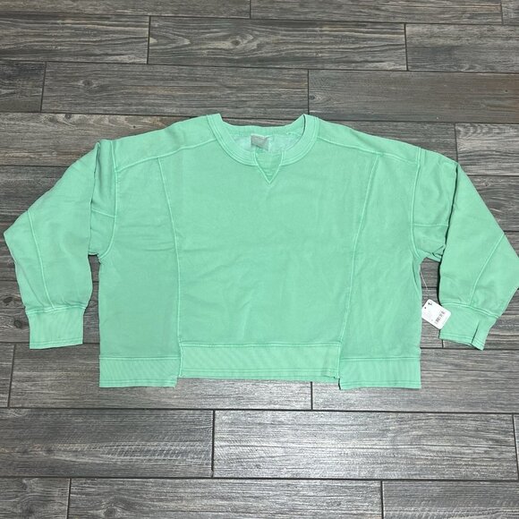 NWT Free People Movement Hatch Intercept Pullover Medium Salted Lime Sweatshirt - Picture 4 of 16